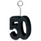 6 Pack Bulk Glittered 50th Birthday Party Photo/Balloon Holder - black